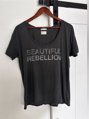 Beautiful Rebellion Scoop Neck Tee - Black